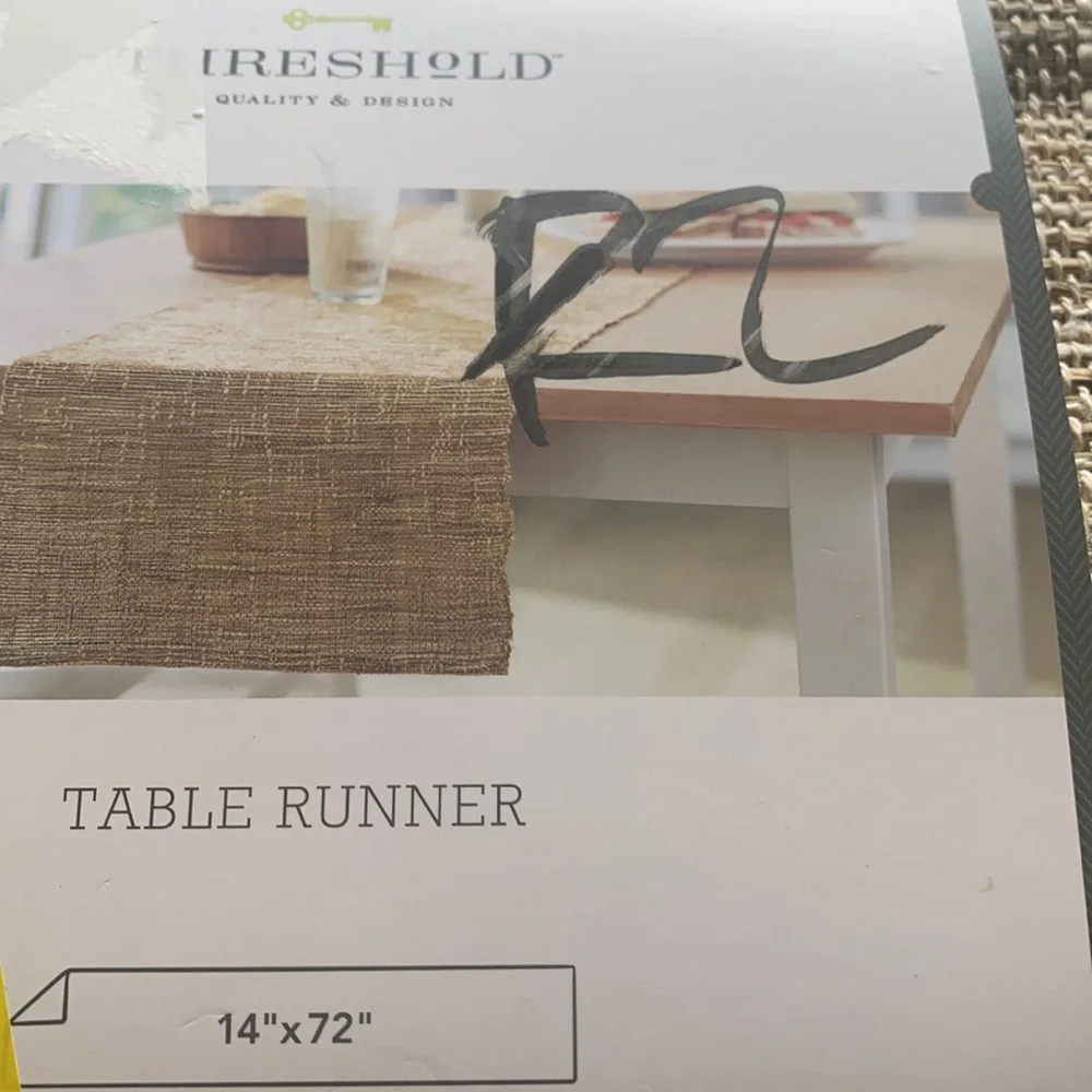Threshold Ramie Table Tan Basket Runner! 14x72”